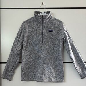 Patagonia Women's Better Sweater 1/4 Zip Pullover Fleece Gray, Size Large